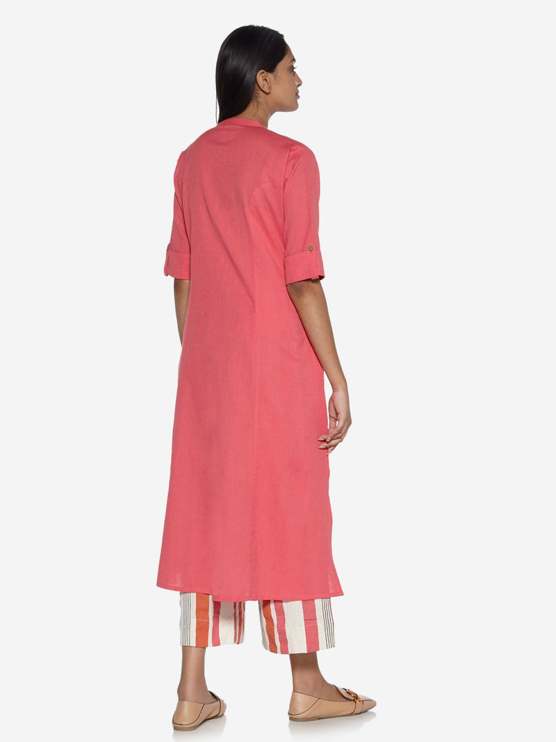 Utsa Pink A-Line Kurta