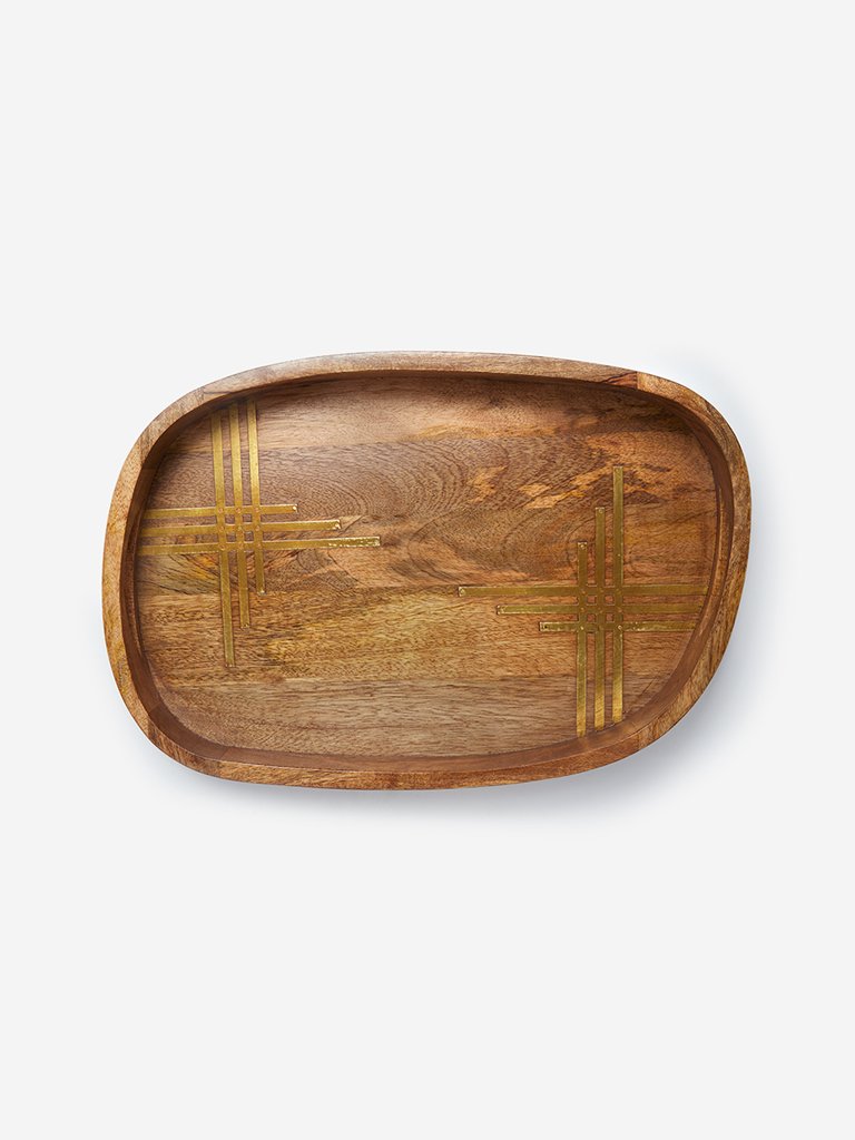 Westside Home Brown Wooden Tray