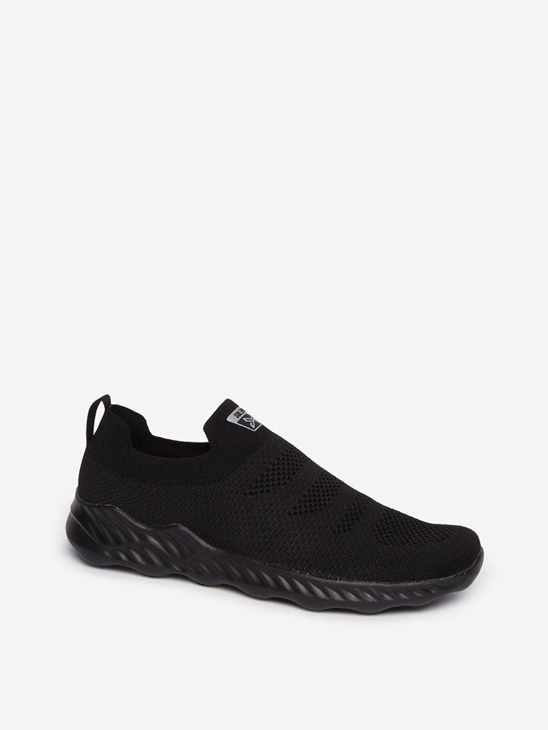SOLEPLAY Black Slip-On Sneakers