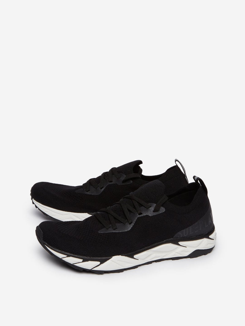 SOLEPLAY Black Lace-Up Slip-On Sneakers