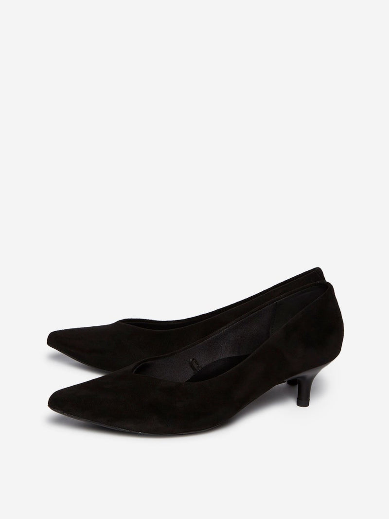 LUNA BLU Black Suede Pointed Pumps