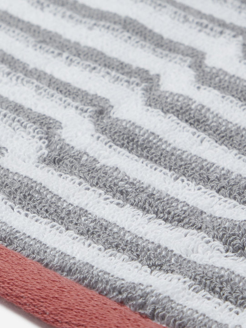 Westside Home Grey Striped Tonal Hand Towel