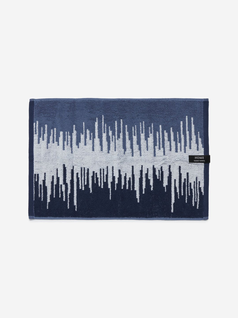 Westside Home Navy Abstract Pattern Hand Towel