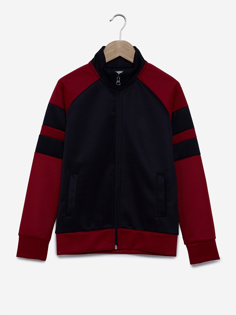 Y&F Kids Navy Colour-Blocked Jacket