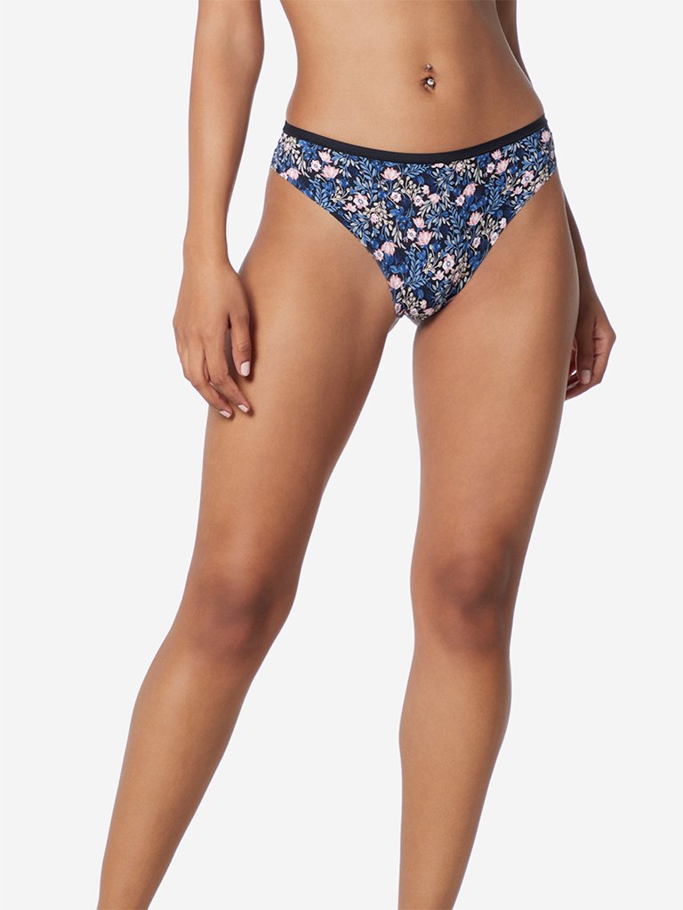 Wunderlove Blue Invisible Hi-Leg Briefs Two Pack