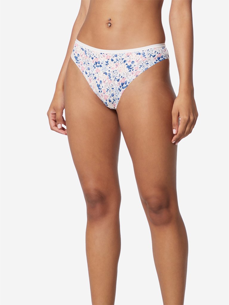 Wunderlove Navy Invisible Hi-Leg Briefs Two Pack