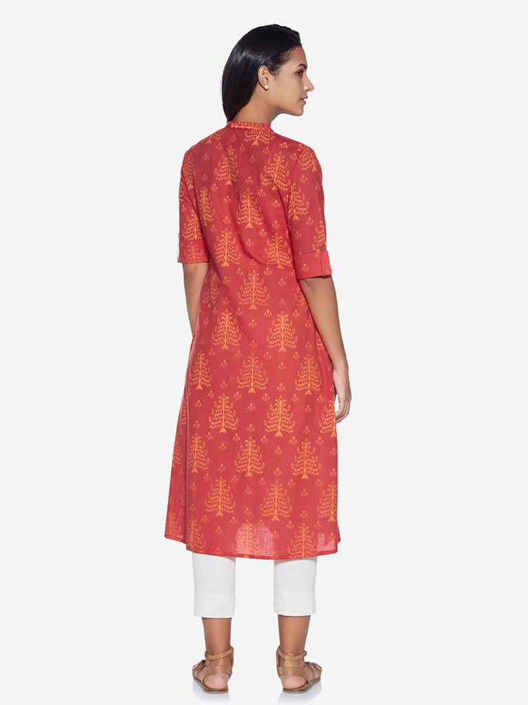 Utsa Coral Ikat A-Line Kurta
