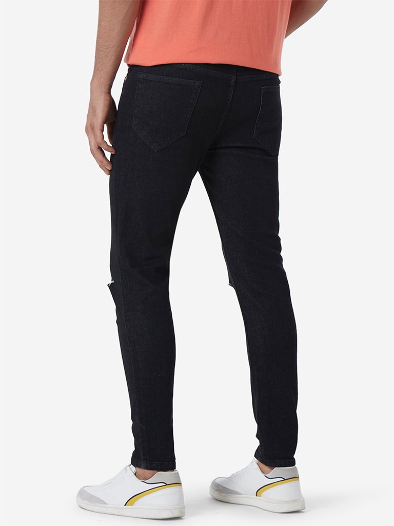 Nuon Black Carrot Fit Rodeo Cropped Jeans