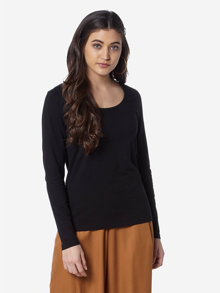 LOV Black Pure-Cotton Chelsea T-Shirt