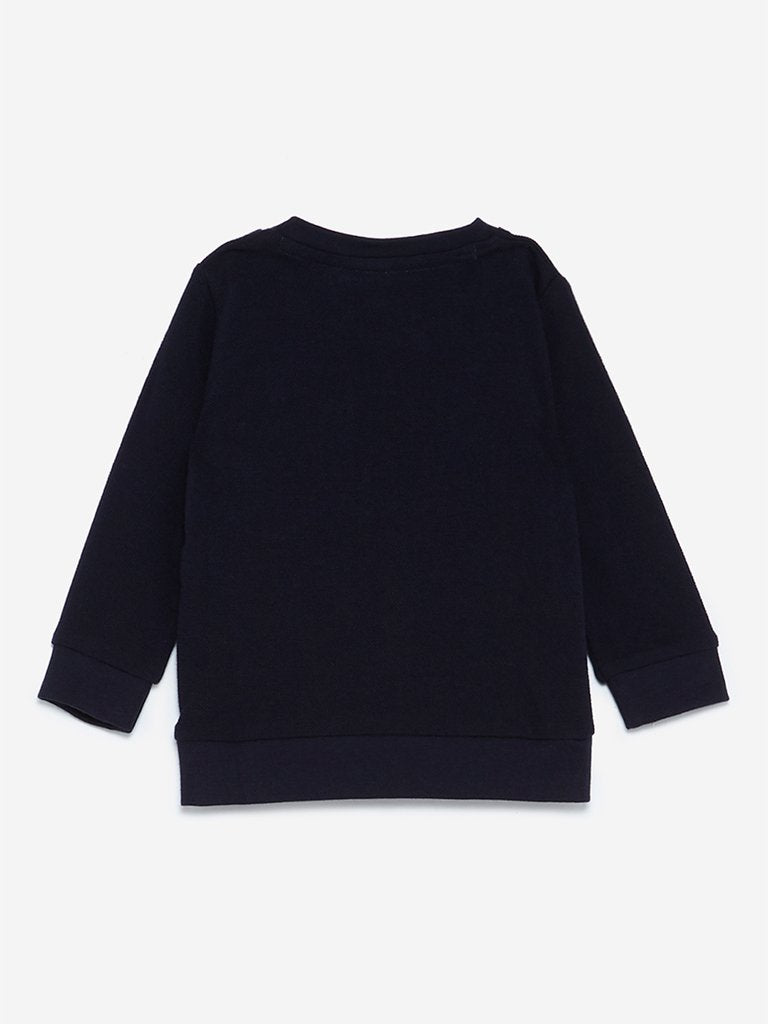 Baby HOP Navy Anchor Embroidered T-Shirt