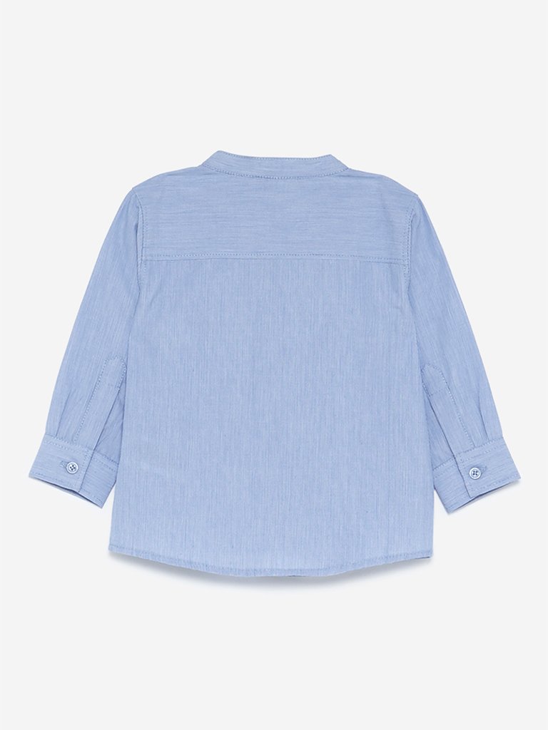 Baby HOP Light Blue Embroidered Shirt