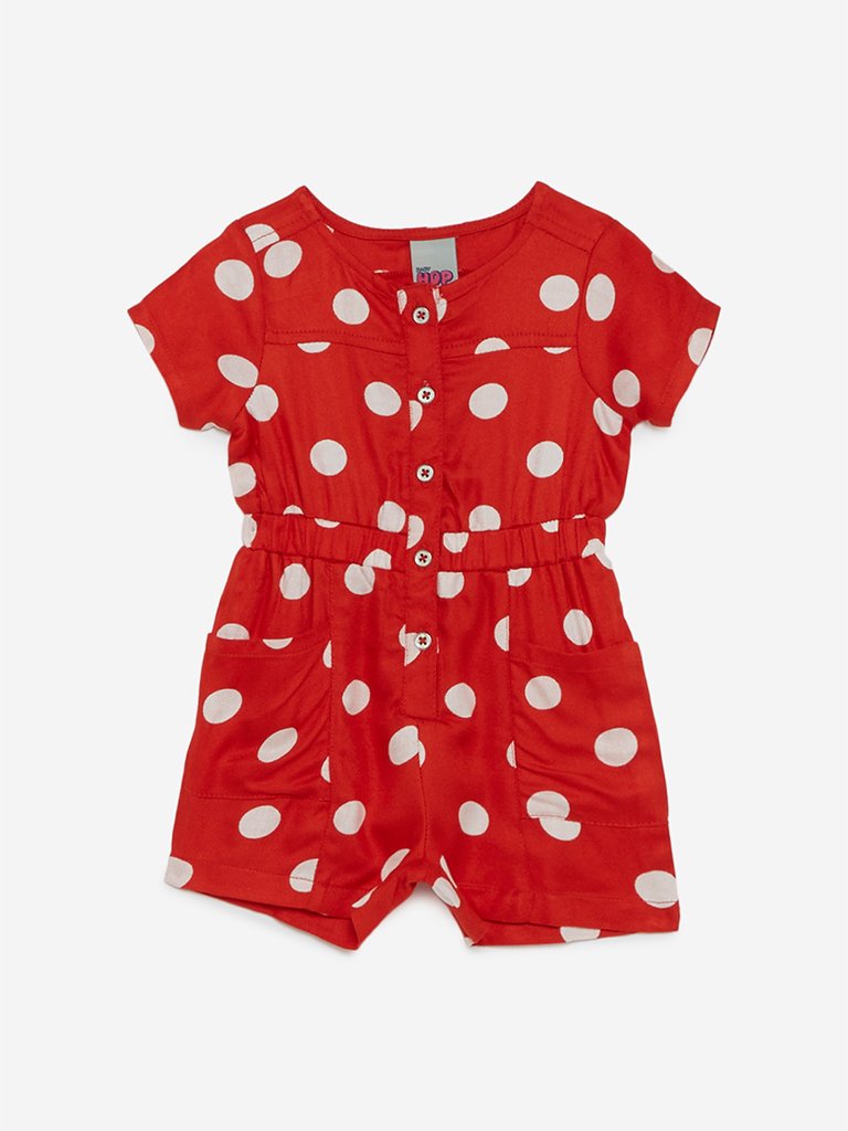 Baby HOP Red Polkadot Jumpsuit