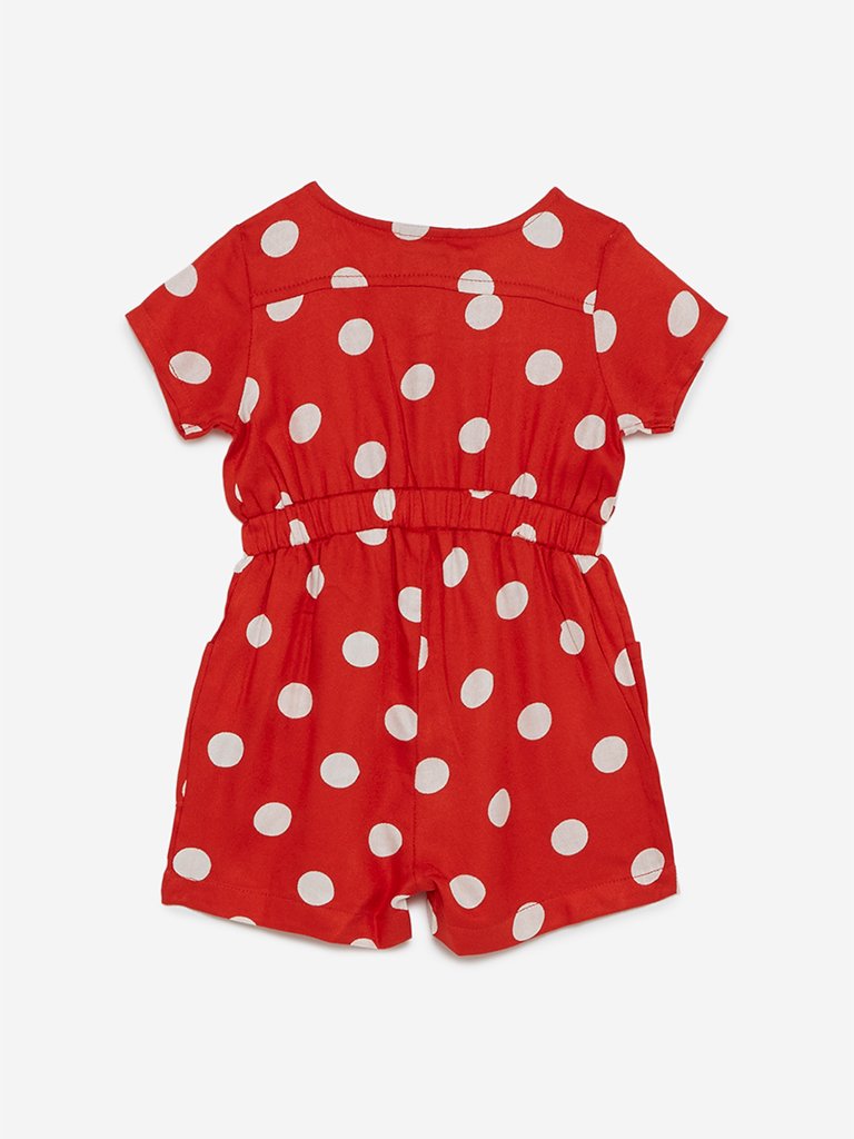 Baby HOP Red Polkadot Jumpsuit