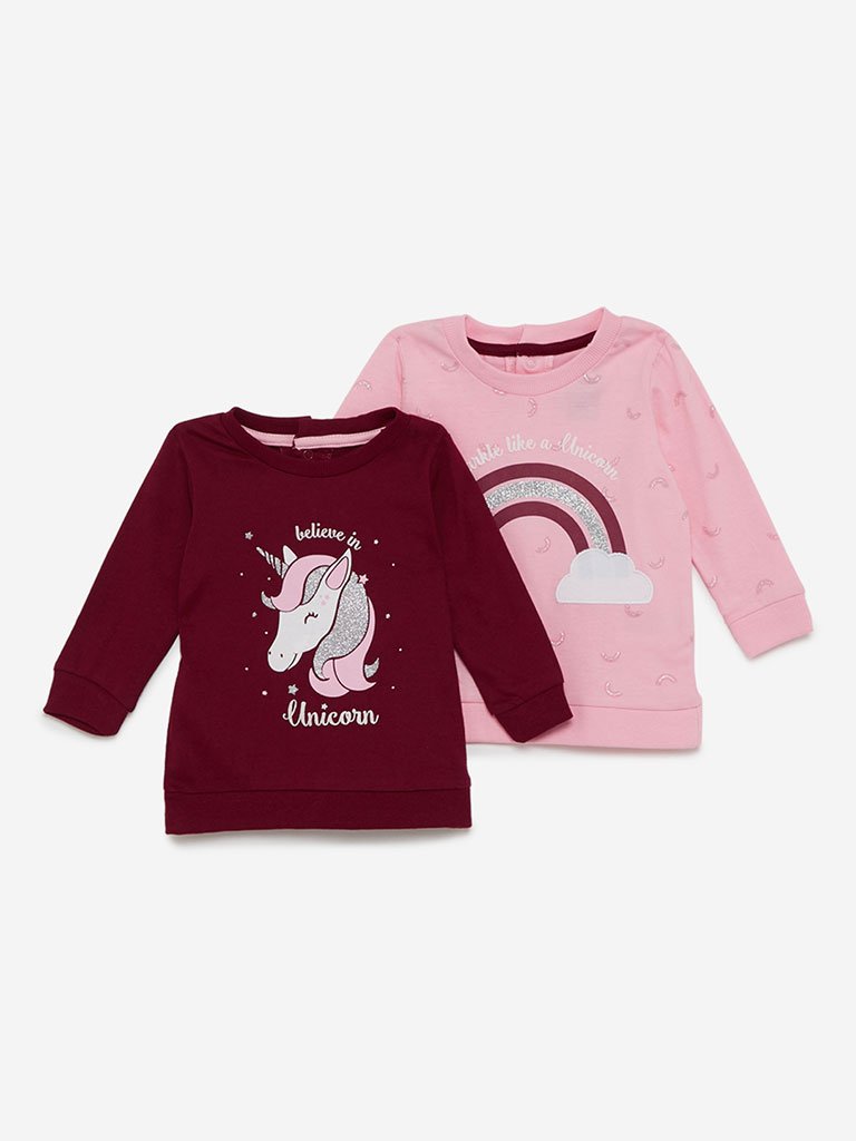 Baby HOP Light Pink SweaT-Shirt Set of Two