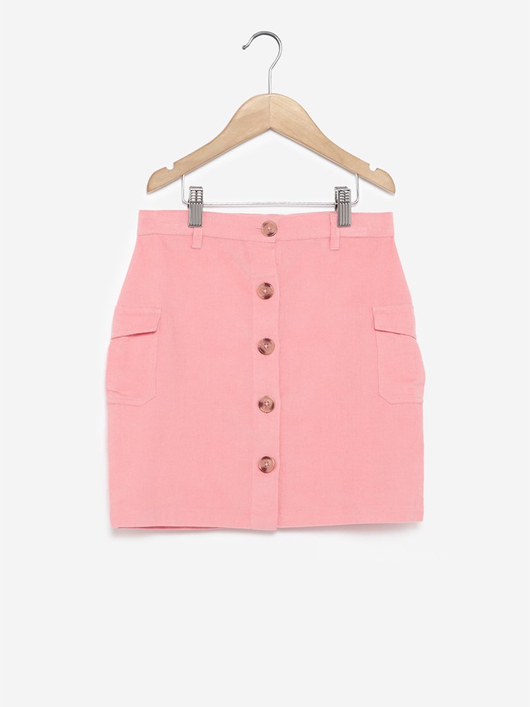 Y&F Kids Blush Pink Corduroy Skirt