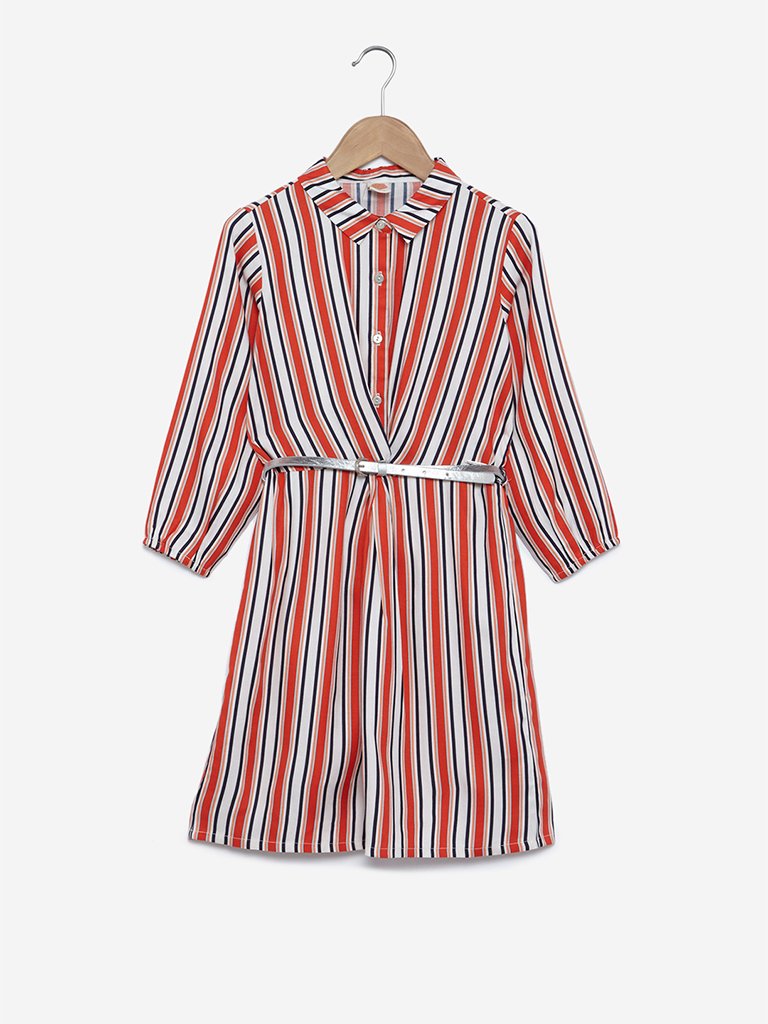 Y&F Kids Multicolour Jessie Shirtdress With Belt