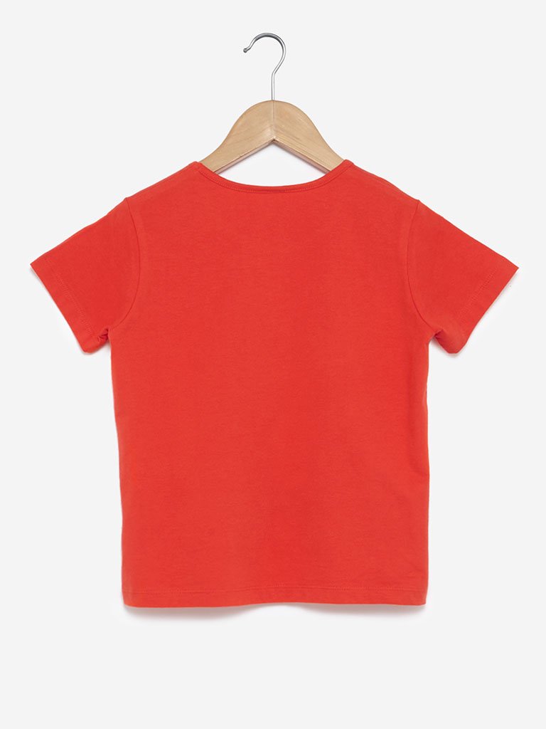 Y&F Kids Red Sequinned Natee T-Shirt