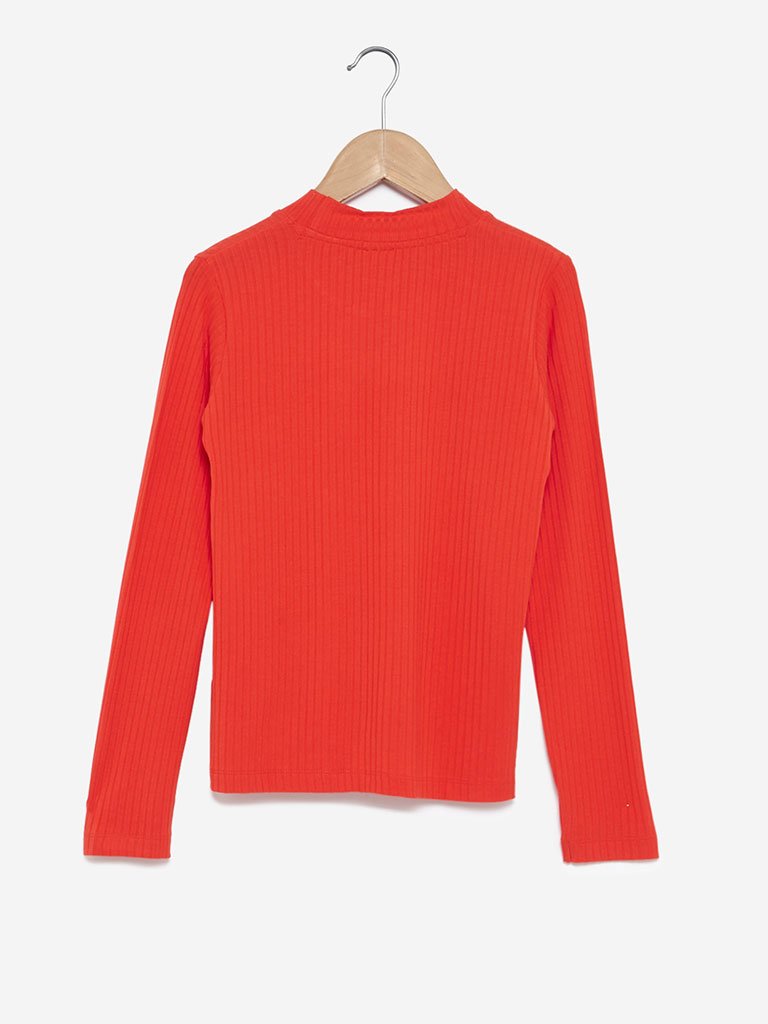 Y&F Kids Red Sequinned Top