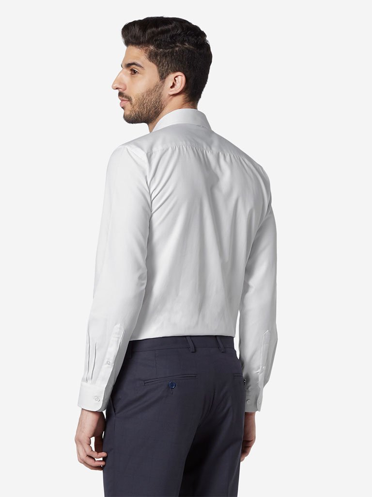 WES Formals White Relaxed Fit Shirt