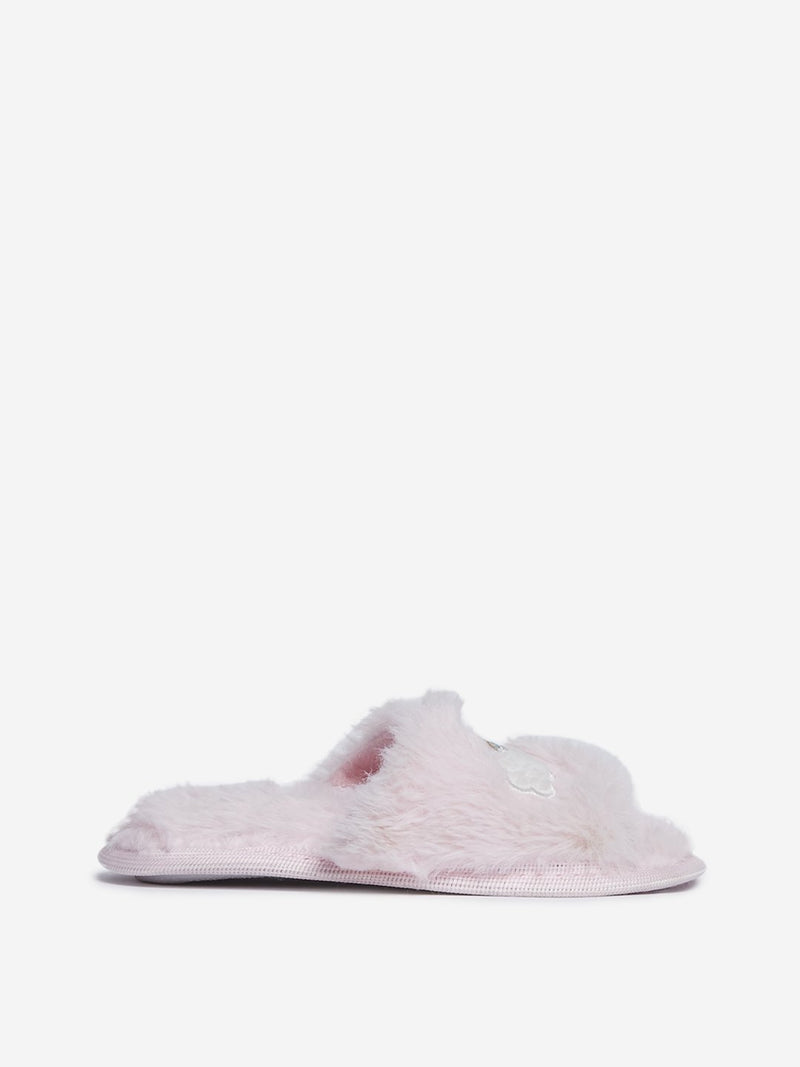 Yellow Kids Pink Rainbow Bedroom Slippers