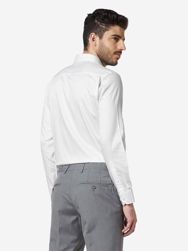 WES Formals White Relaxed Fit Shirt
