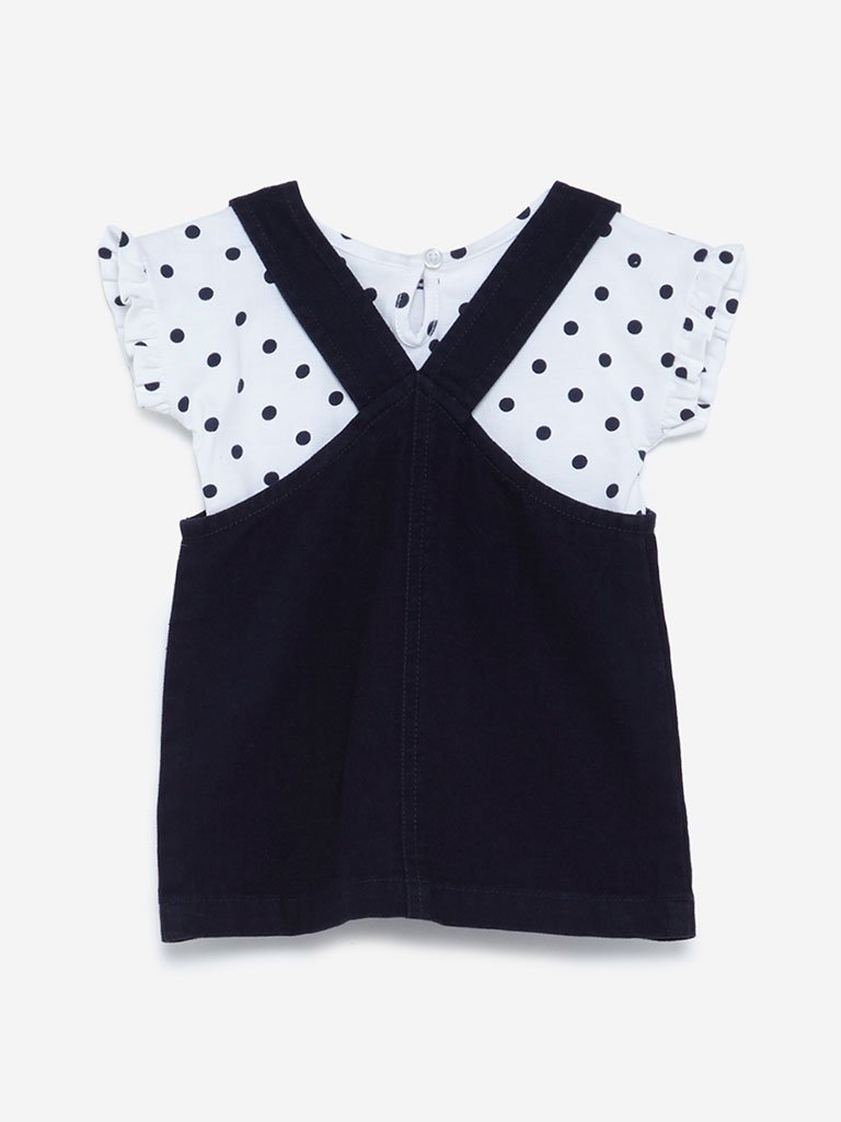 Baby HOP Navy Mandy Pinafore And Top Set