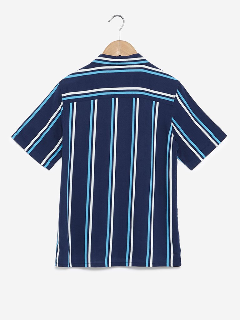 Y&F Kids Navy Striped Shirt