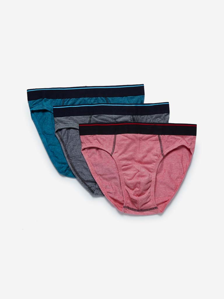 WES Lounge Teal Hydro Cool Briefs Pack of Three