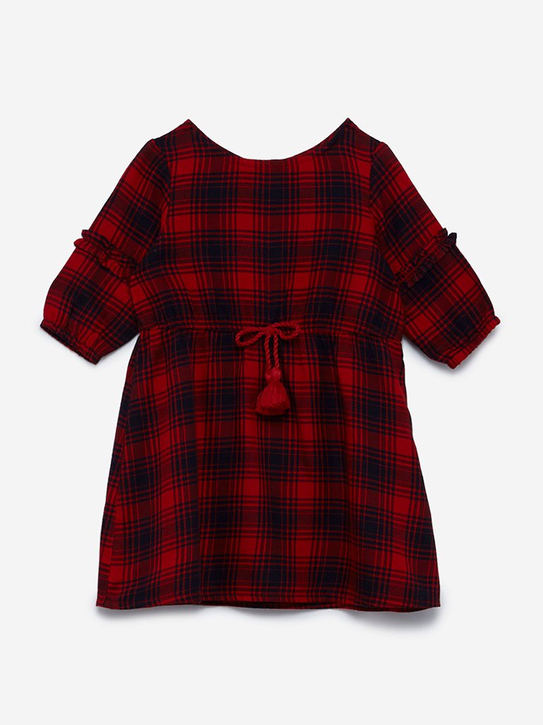 Baby HOP Red Checkered Alba Dress