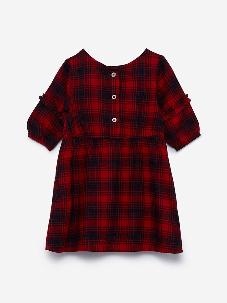 Baby HOP Red Checkered Alba Dress