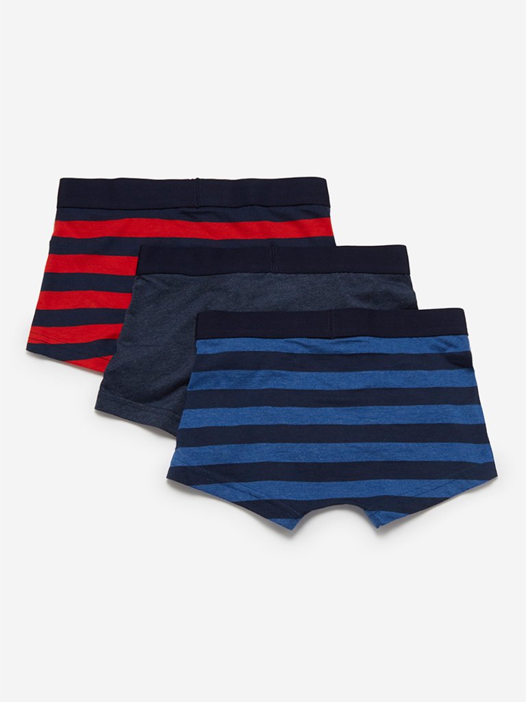 Y&F Kids Navy Pack Of Three Boy Shorts