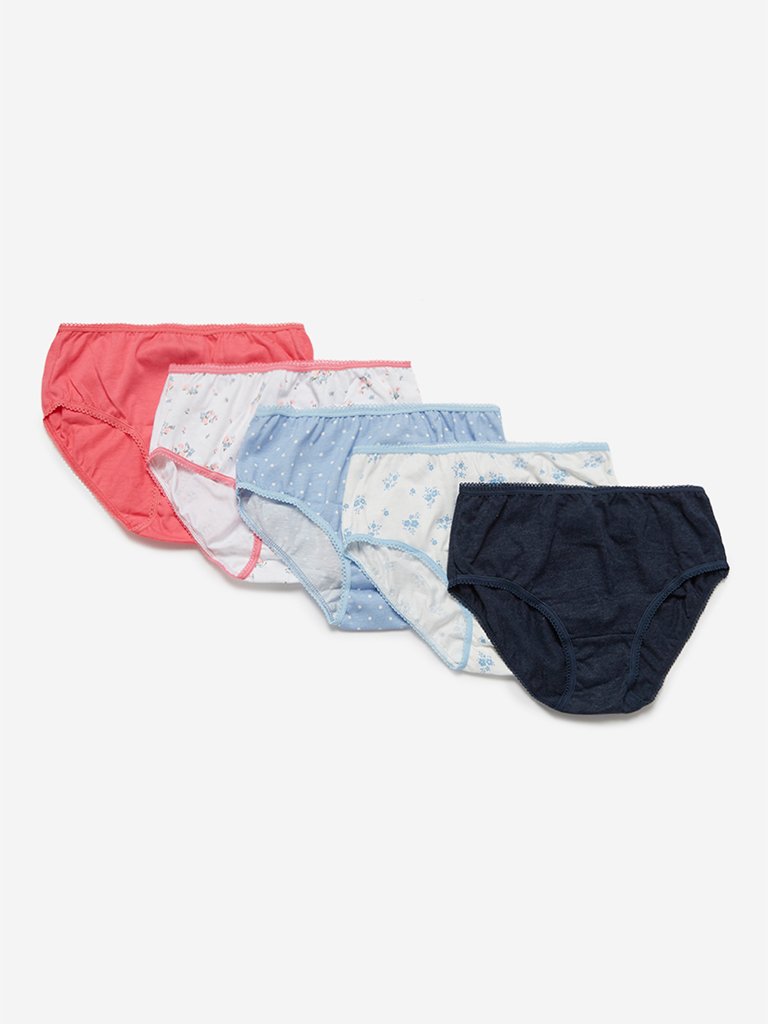 Y&F Kids Blue Pack Of Five Briefs