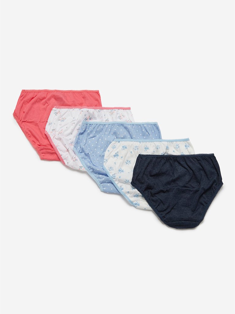 Y&F Kids Blue Pack Of Five Briefs