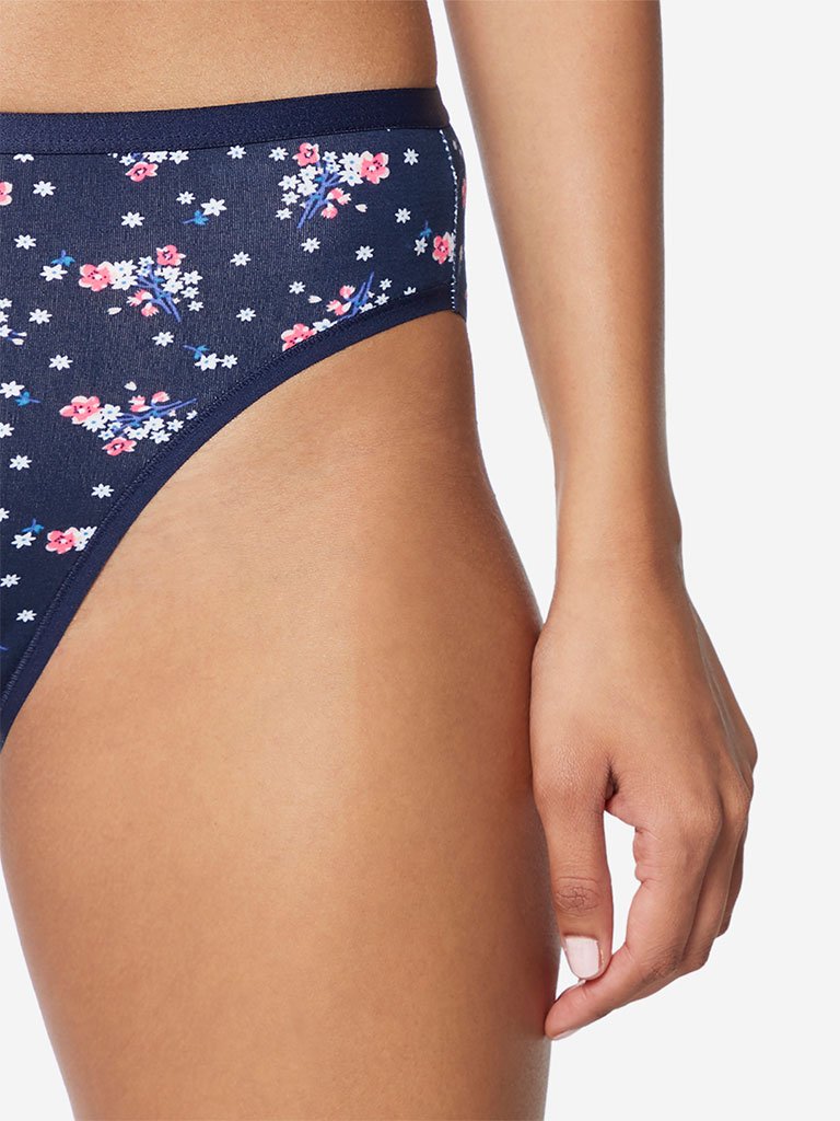 Wunderlove Navy Bikini Briefs Pack Of Three