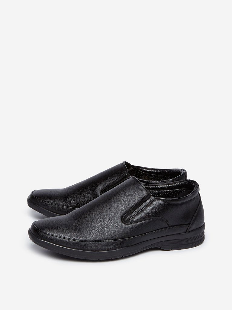SOLEPLAY Black Faux-Leather Loafers