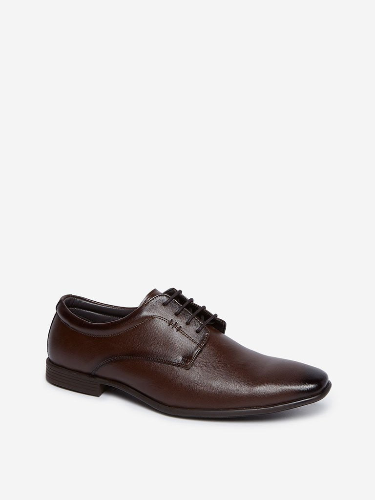 SOLEPLAY Brown Lace-Up Derby Shoes