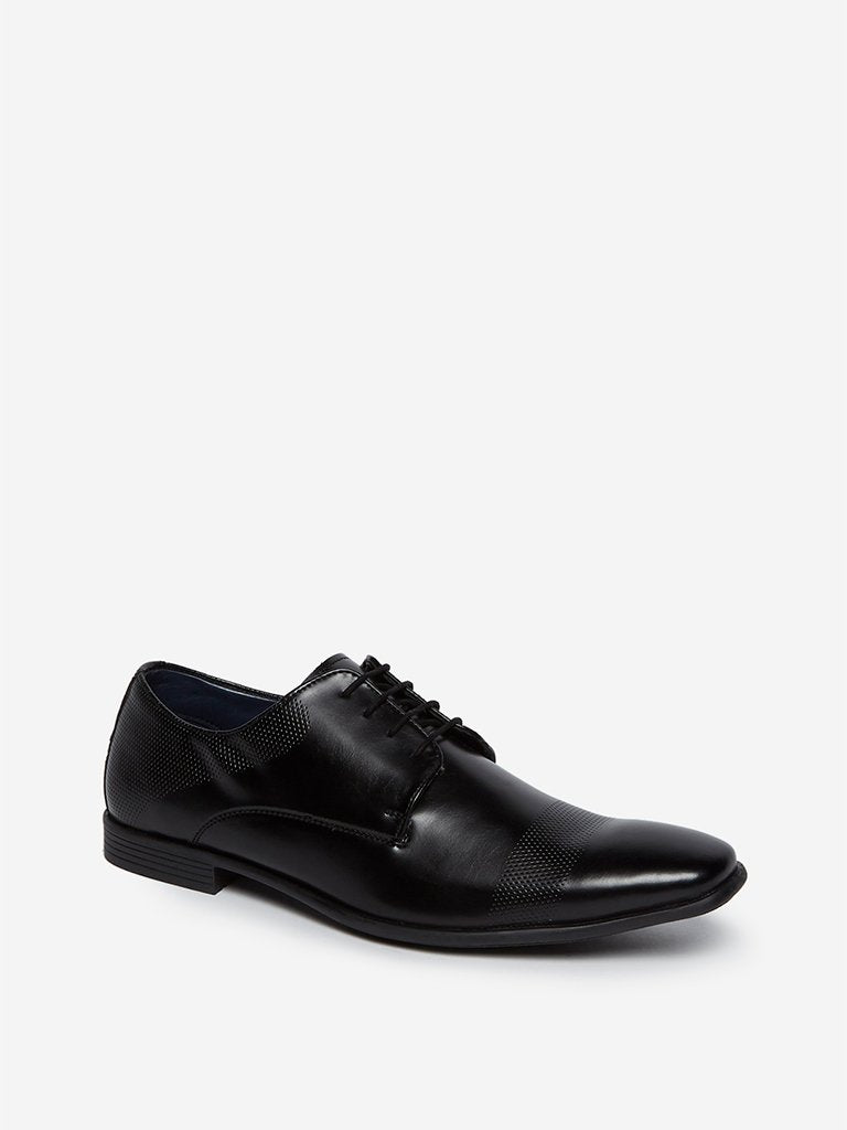 SOLEPLAY Black Perforated Derby Shoes