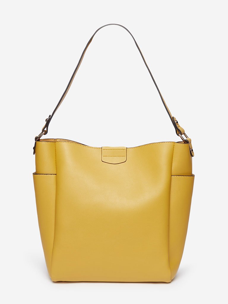 LOV Mustard Alice Hobo Tote Bag With Pouch