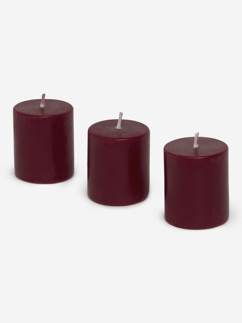 Westside Home Burgundy Votive Candles Set of Six