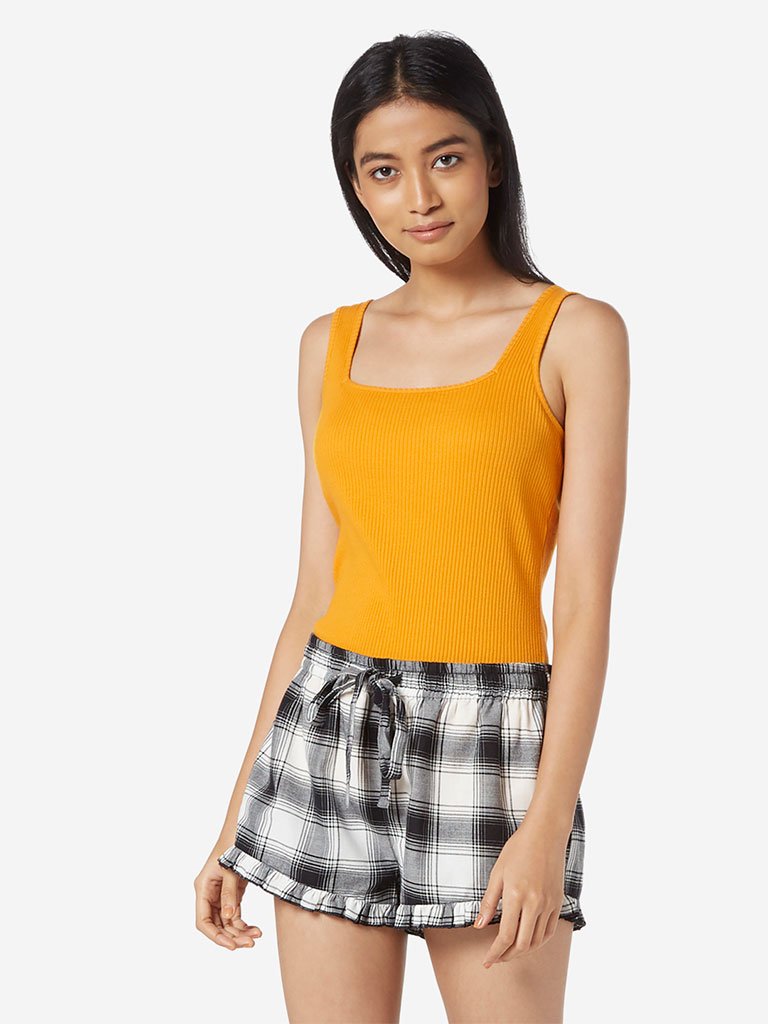 Wunderlove Mustard Ribbed Vest