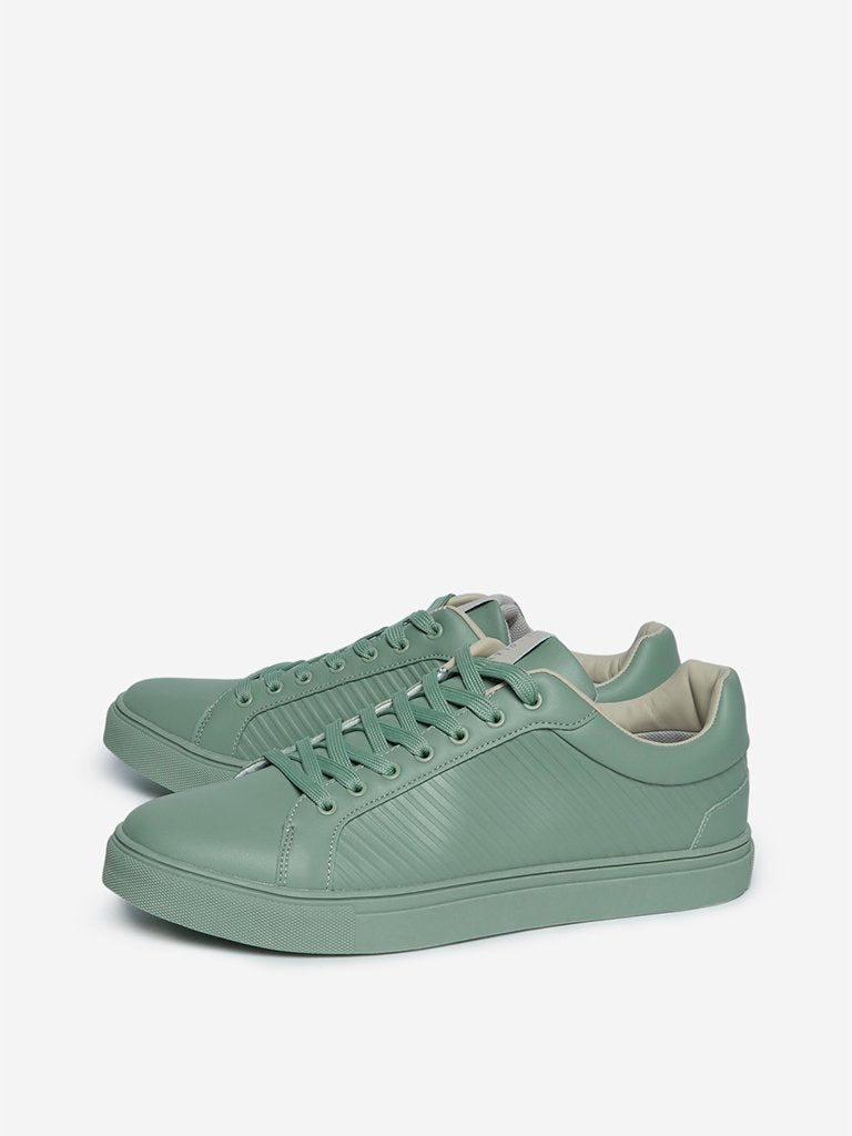 SOLEPLAY Sage Green Lace-Up Sneakers