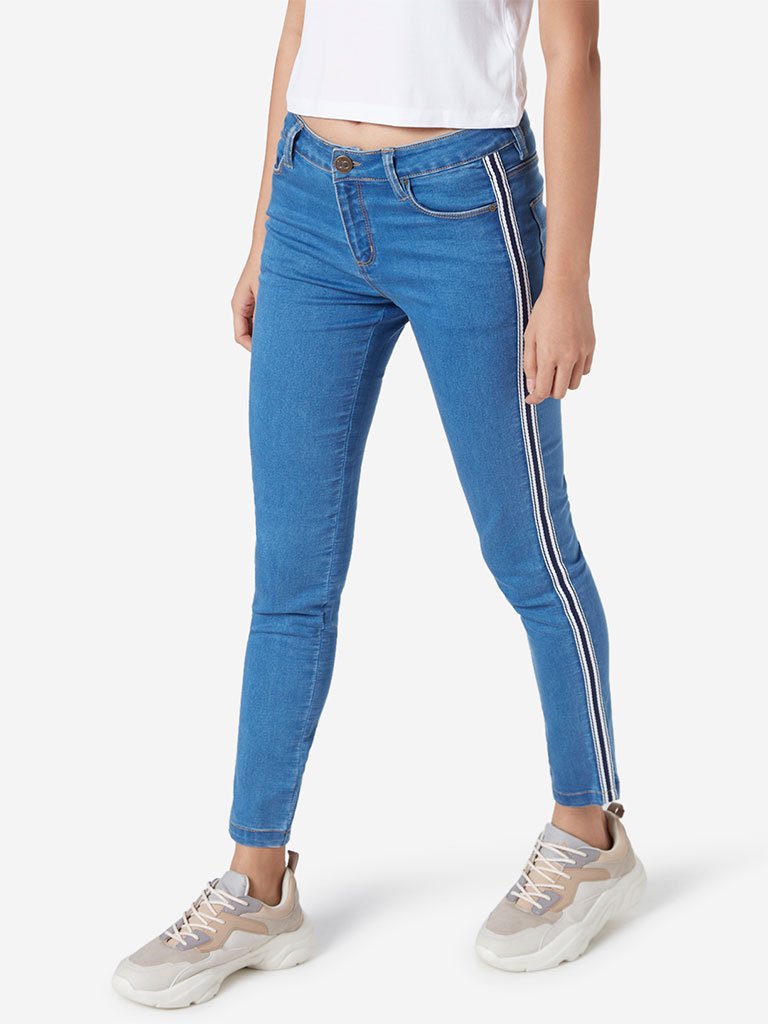 Nuon Blue Panel Detailed Jeans