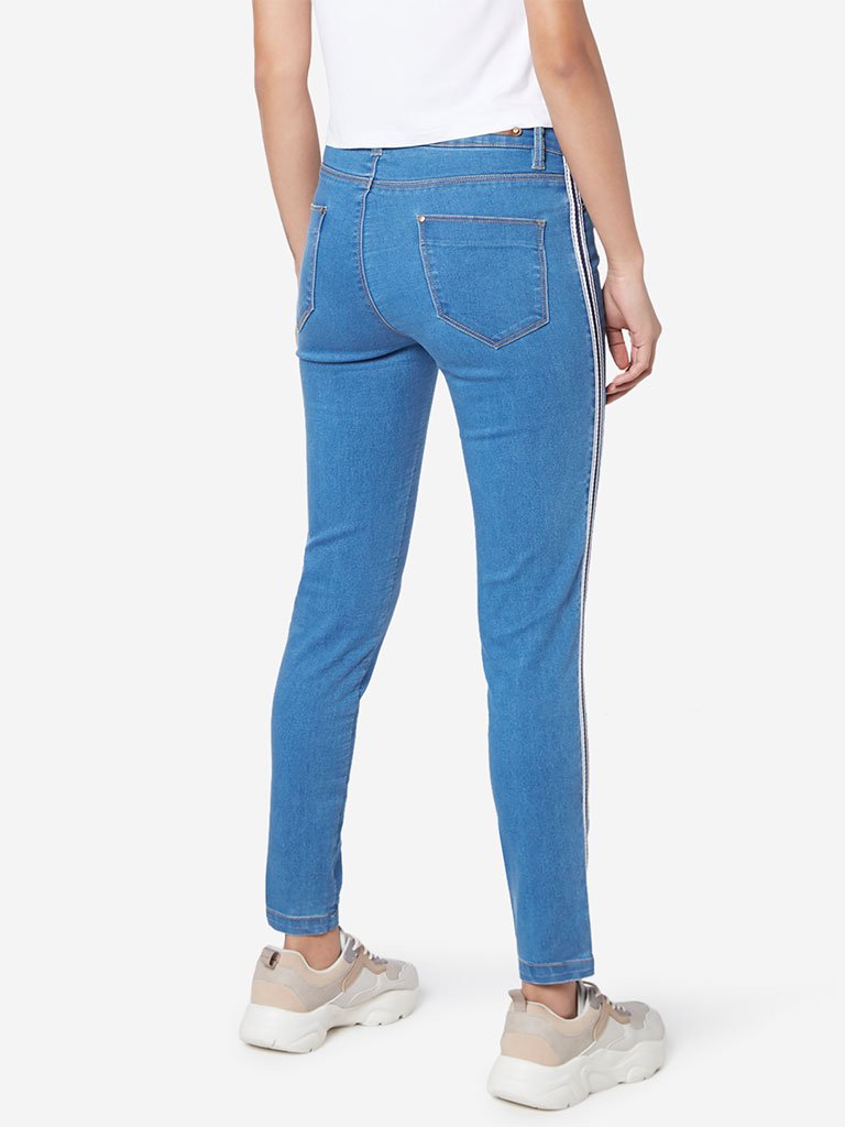 Nuon Blue Panel Detailed Jeans