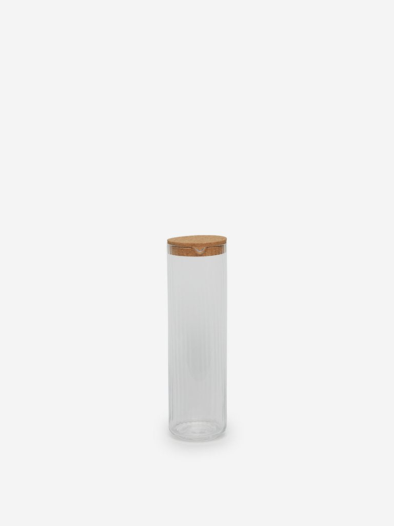 Westside Home Clear Textured Glass Bottle