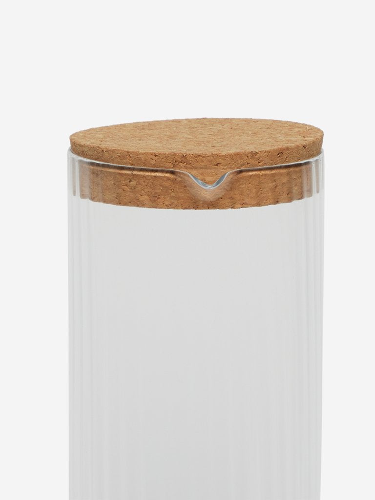 Westside Home Clear Textured Glass Bottle