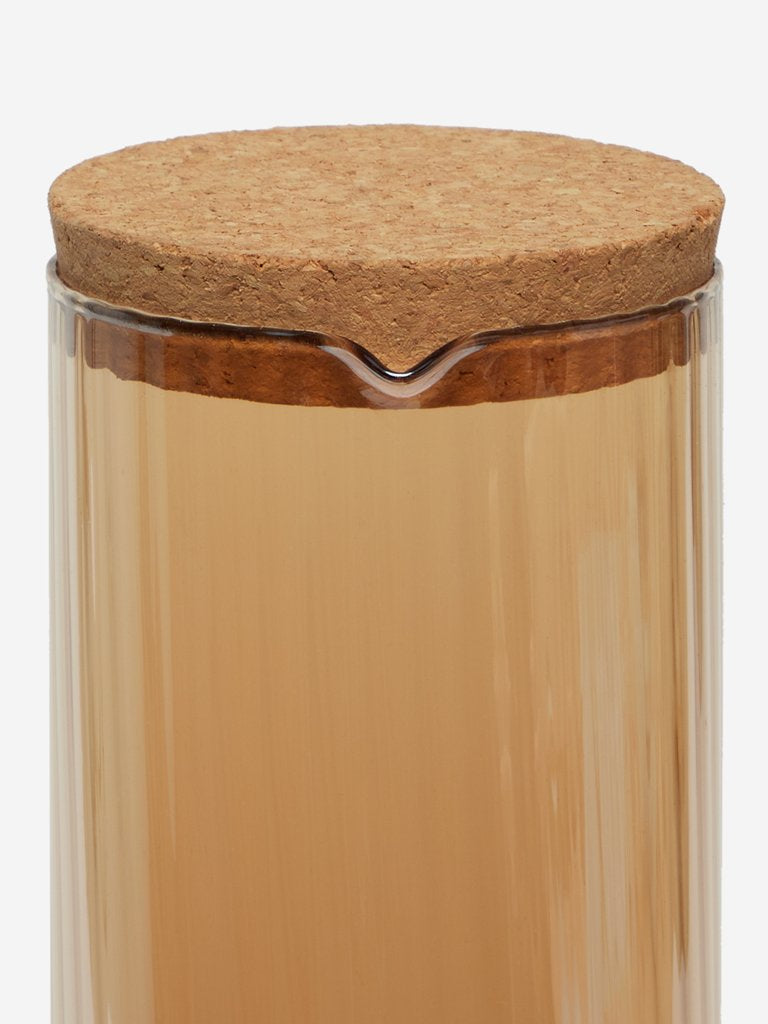 Westside Home Light Brown Textured Glass Bottle