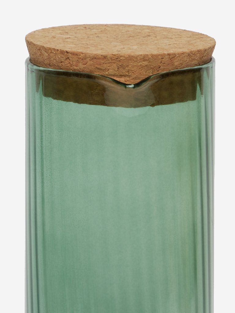 Westside Home Green Textured Glass Bottle