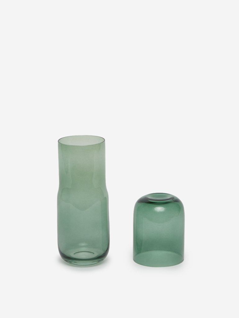 Westside Home Green Glass Bottle