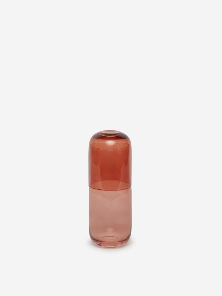 Westside Home Light Red Glass Bottle