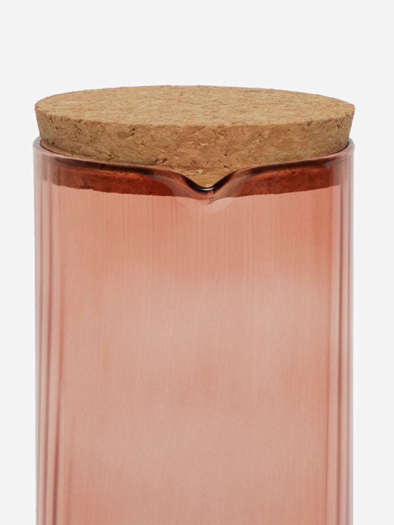 Westside Home Light Red Textured Glass Bottle